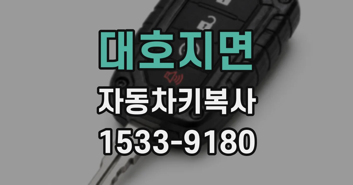 대호지면 자동차키복사