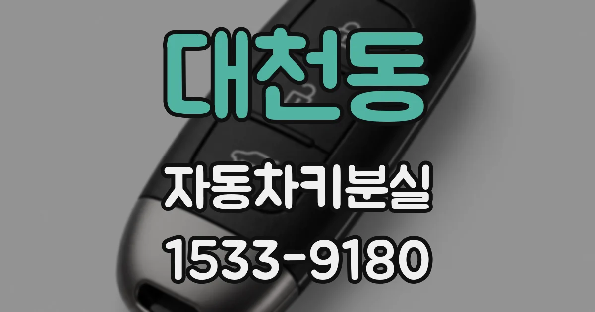 대천동 자동차키분실