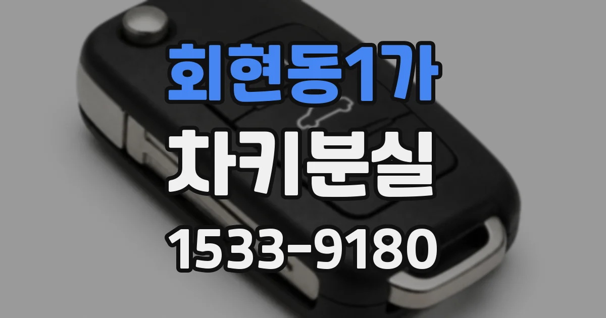 회현동1가 차키분실