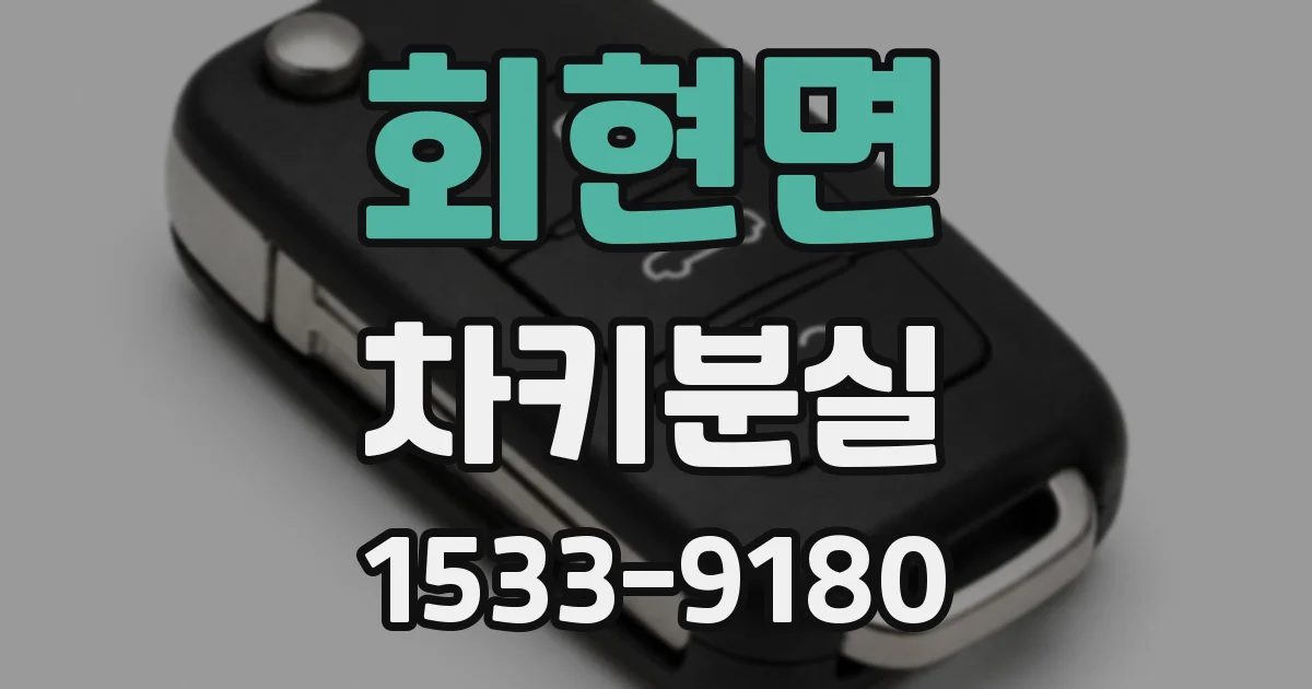 회현면 차키분실