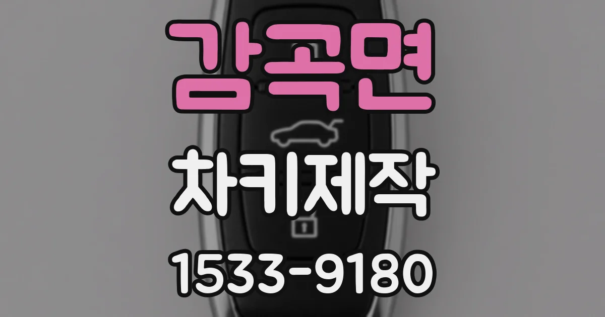 감곡면 차키제작
