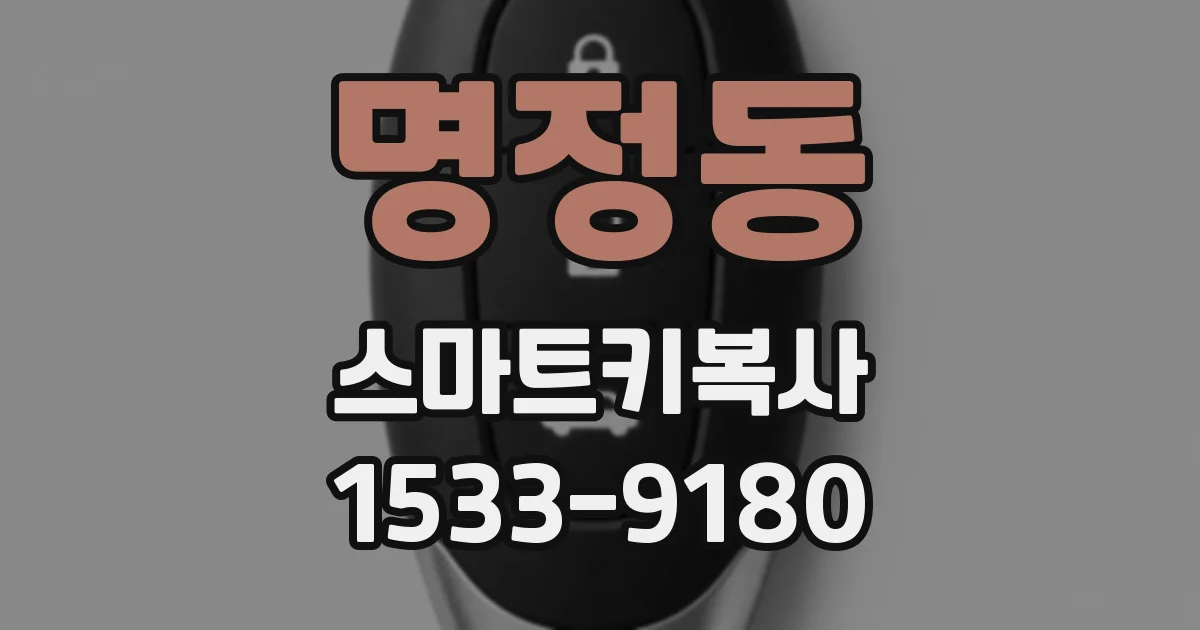 명정동 스마트키복사