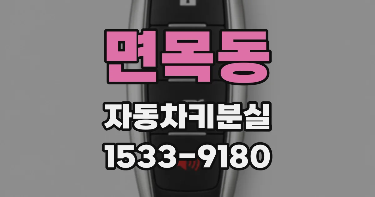 면목동 자동차키분실
