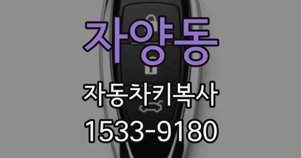 자양동 자동차키복사
