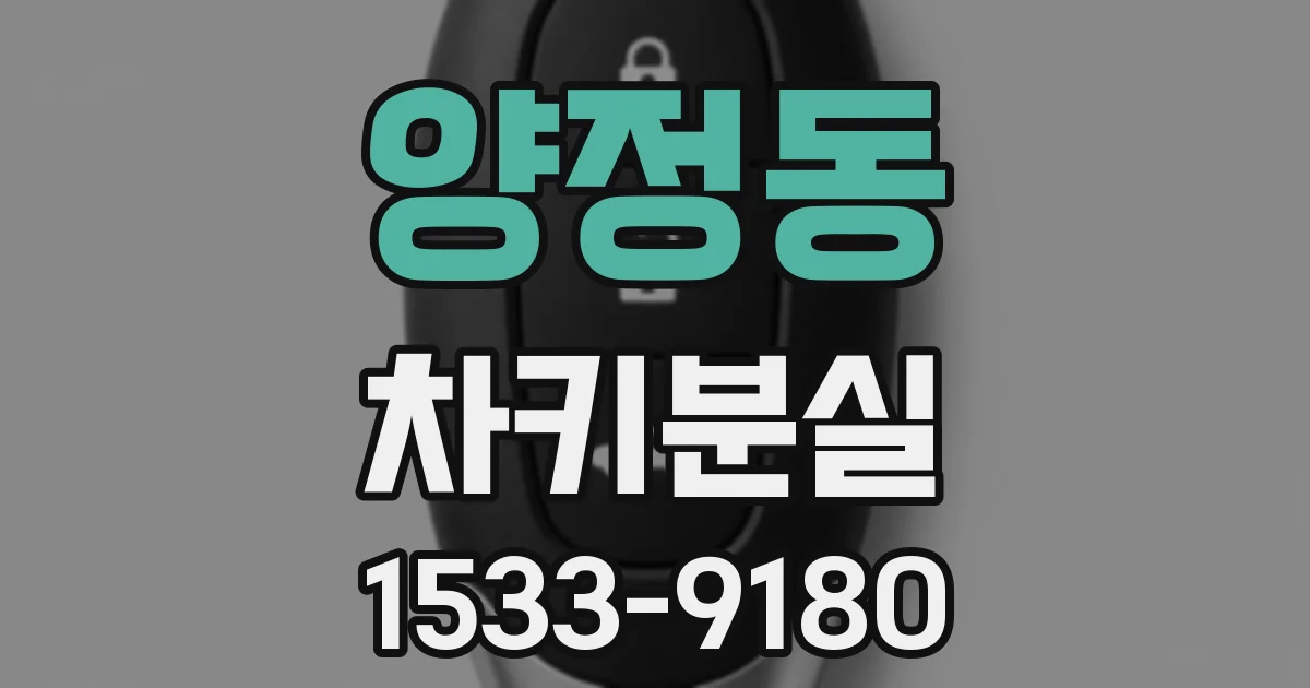 양정동 차키분실