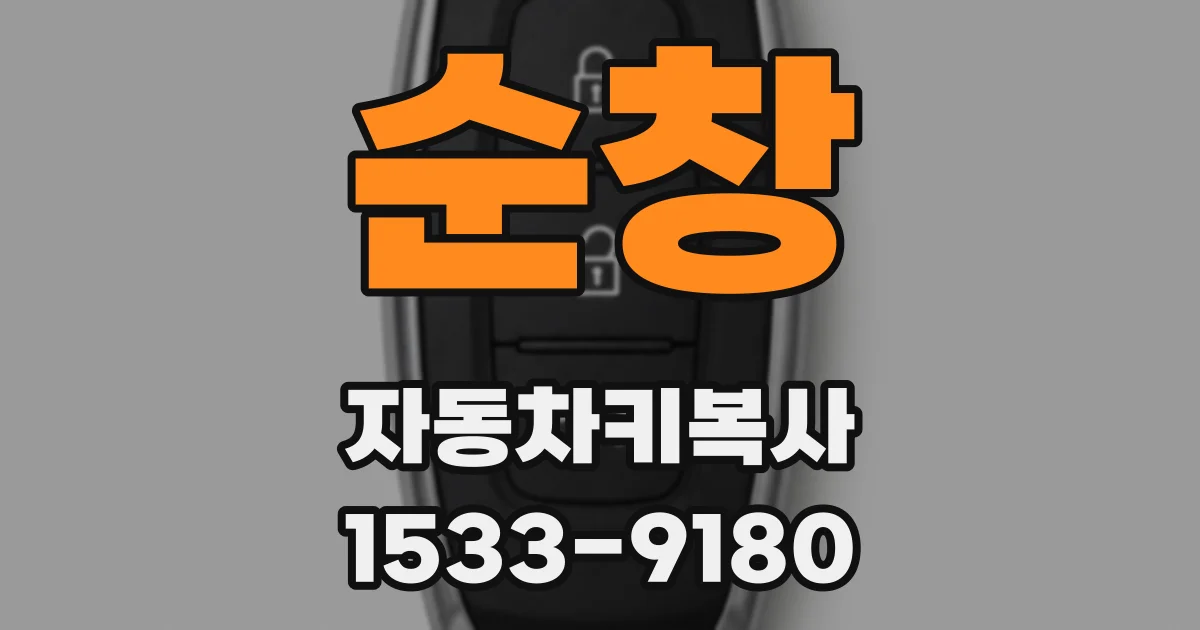 순창 자동차키복사