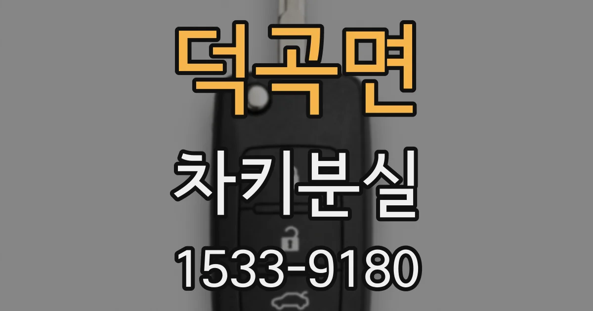 덕곡면 차키분실