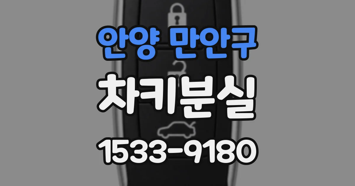 안양 만안구 차키분실