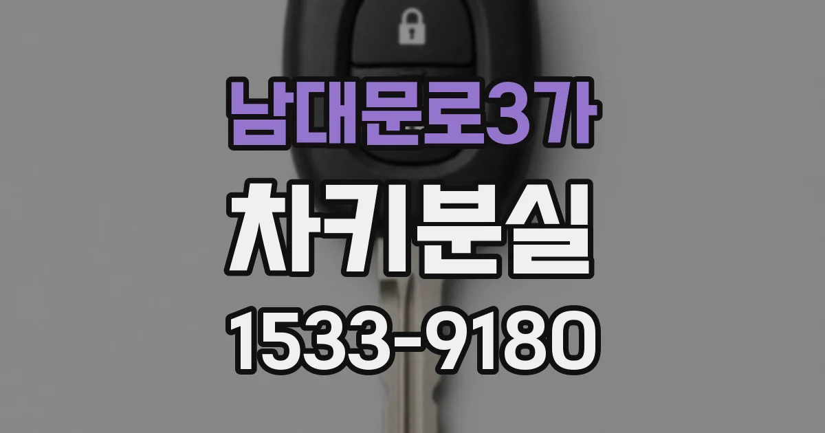 남대문로3가 차키분실