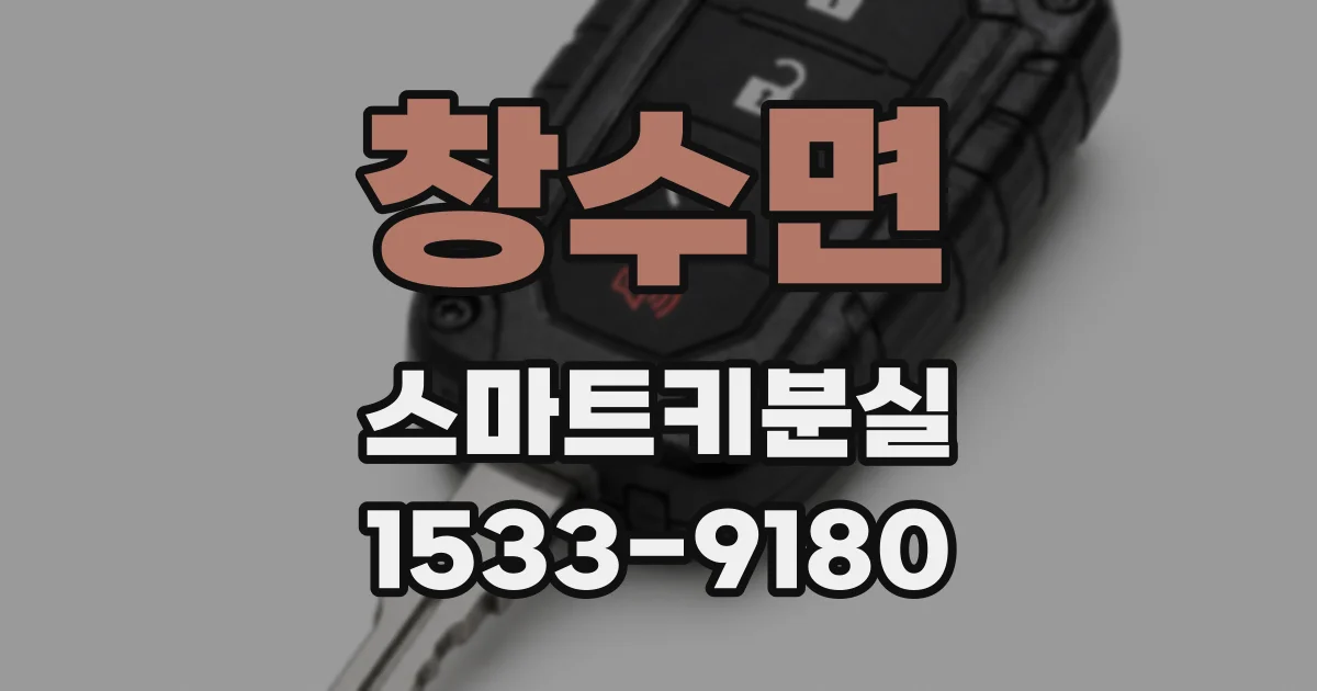 창수면 스마트키분실