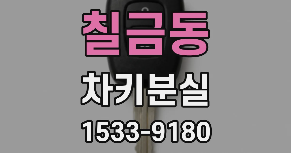 칠금동 차키분실