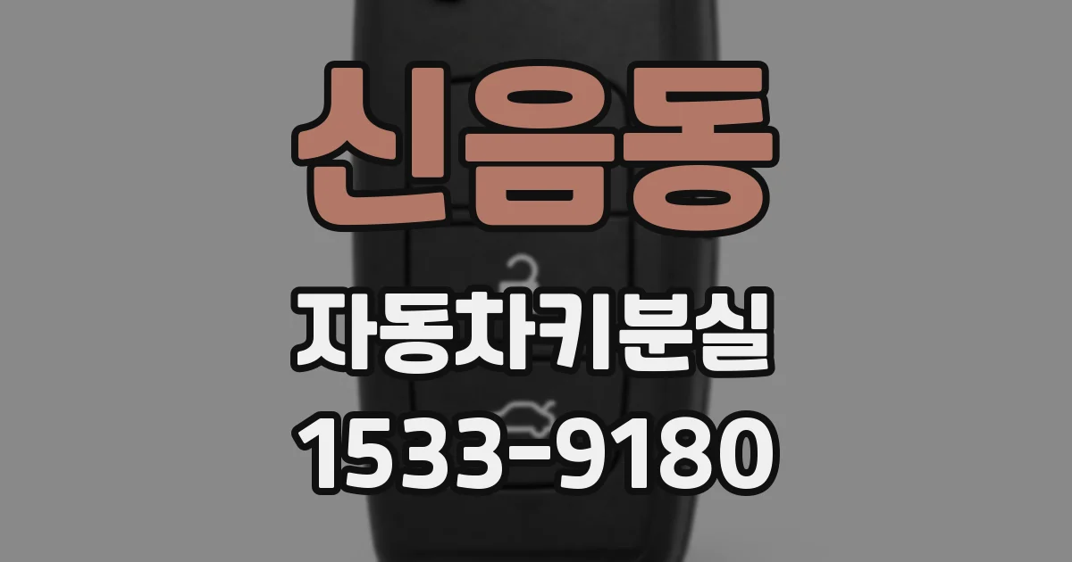 신음동 자동차키분실