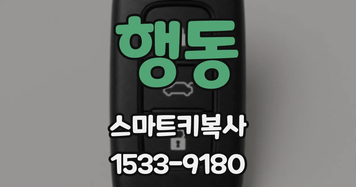 행동 스마트키복사