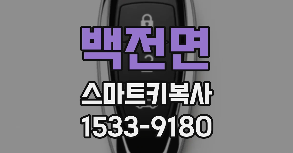 백전면 스마트키복사