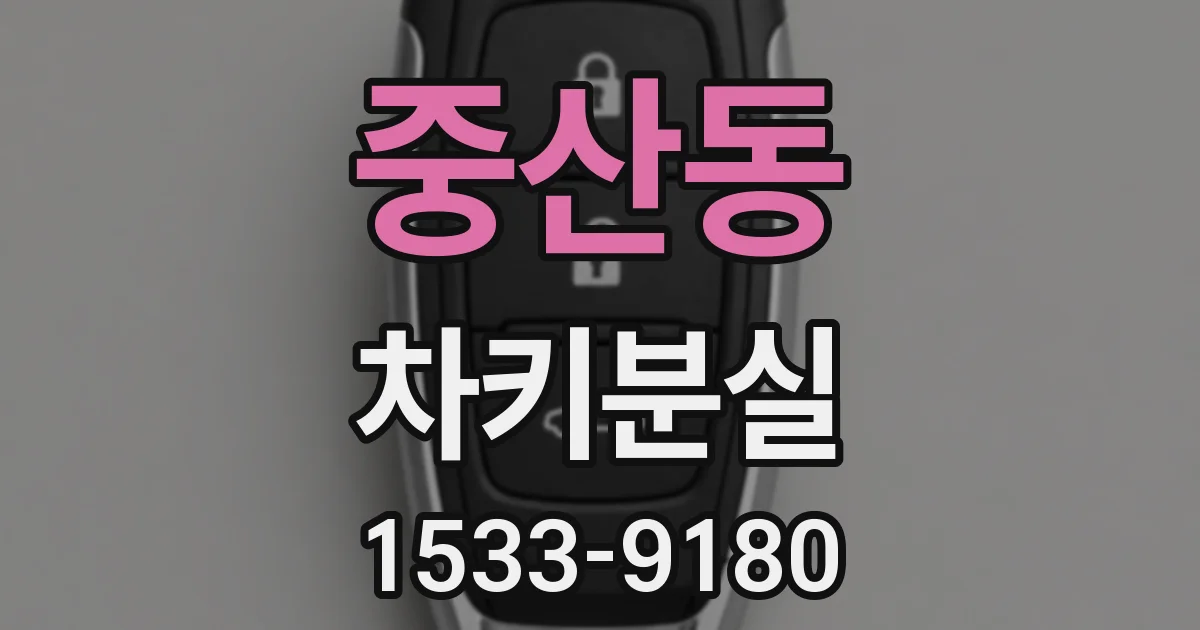 중산동 차키분실