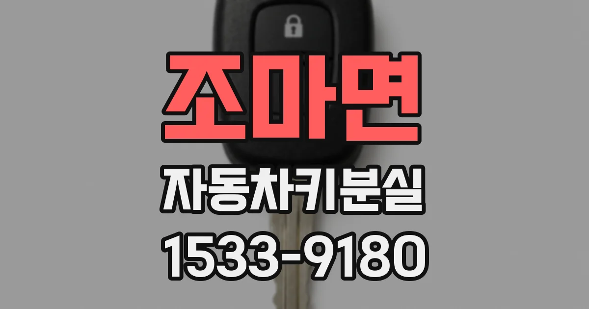 조마면 자동차키분실