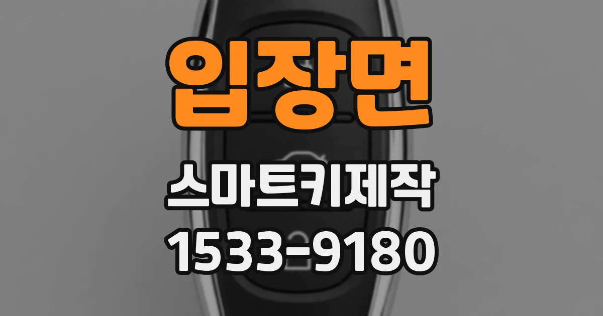 입장면 스마트키제작
