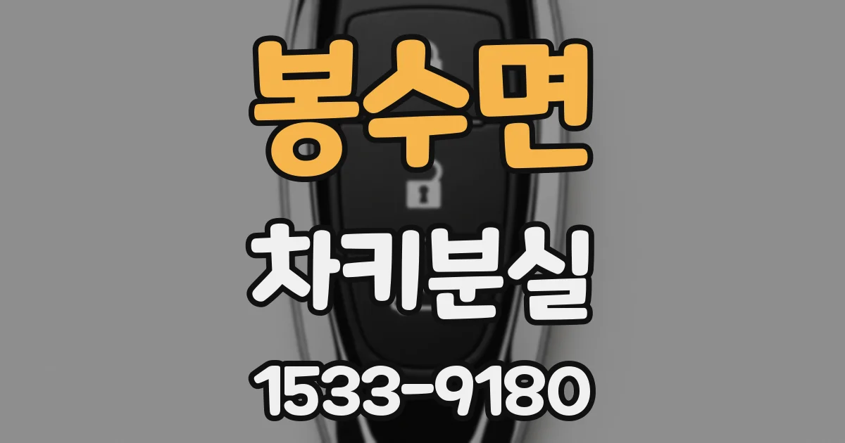 봉수면 차키분실