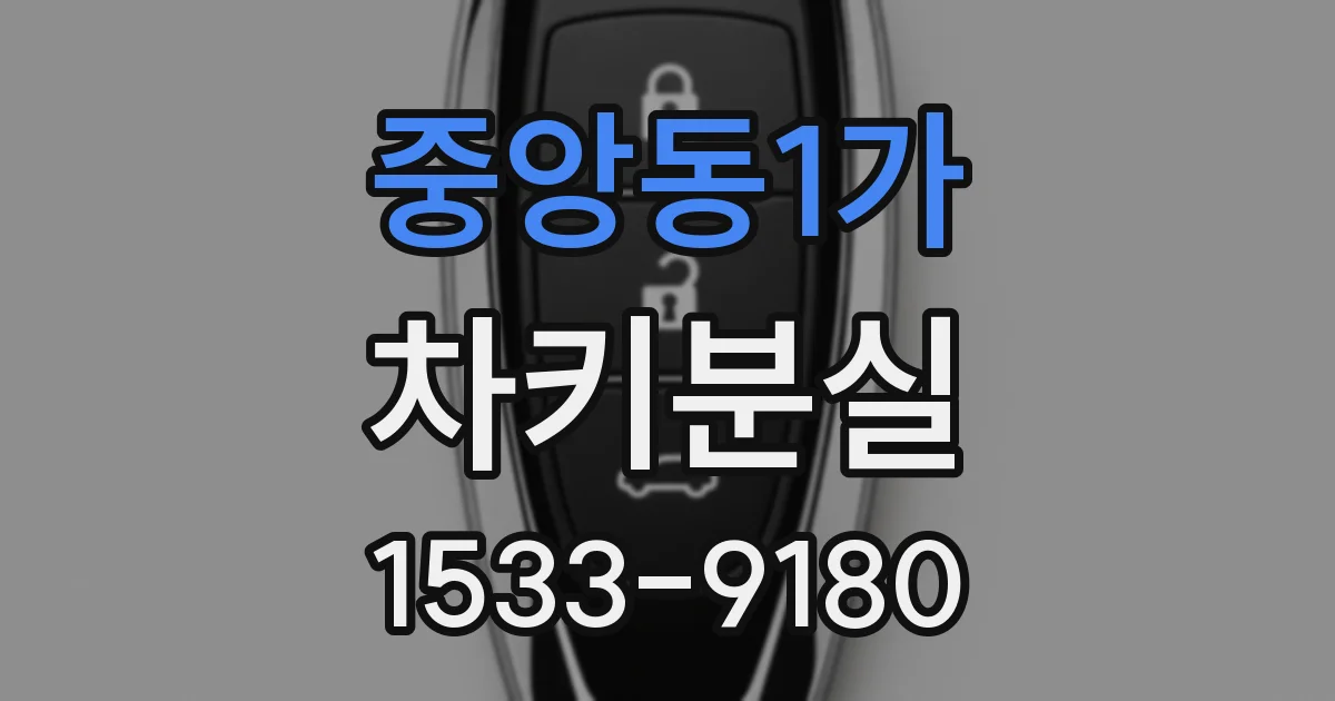 중앙동1가 차키분실