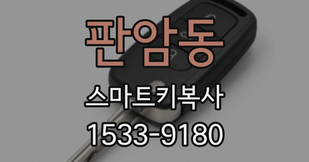 판암동 스마트키복사