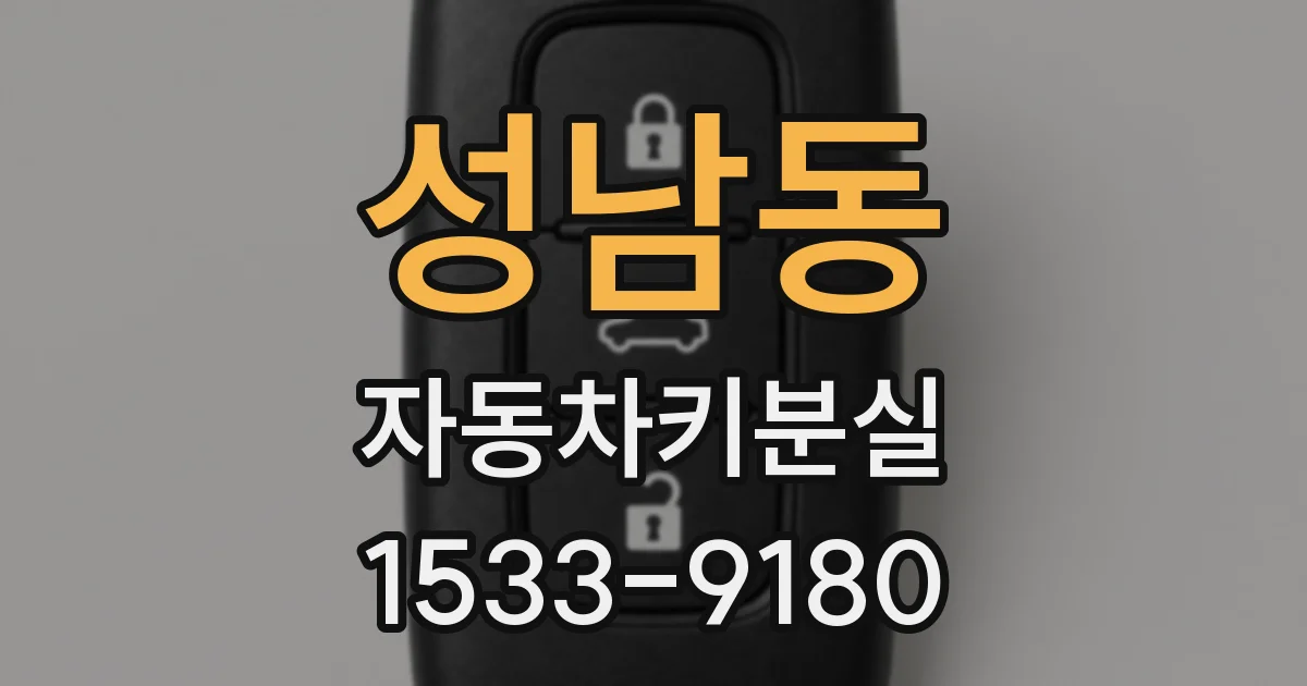 성남동 자동차키분실