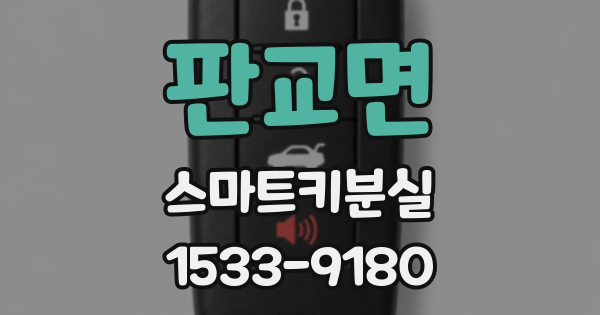 판교면 스마트키분실