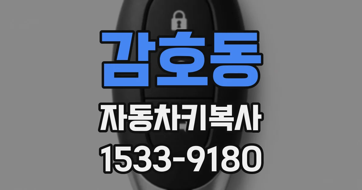 감호동 자동차키복사