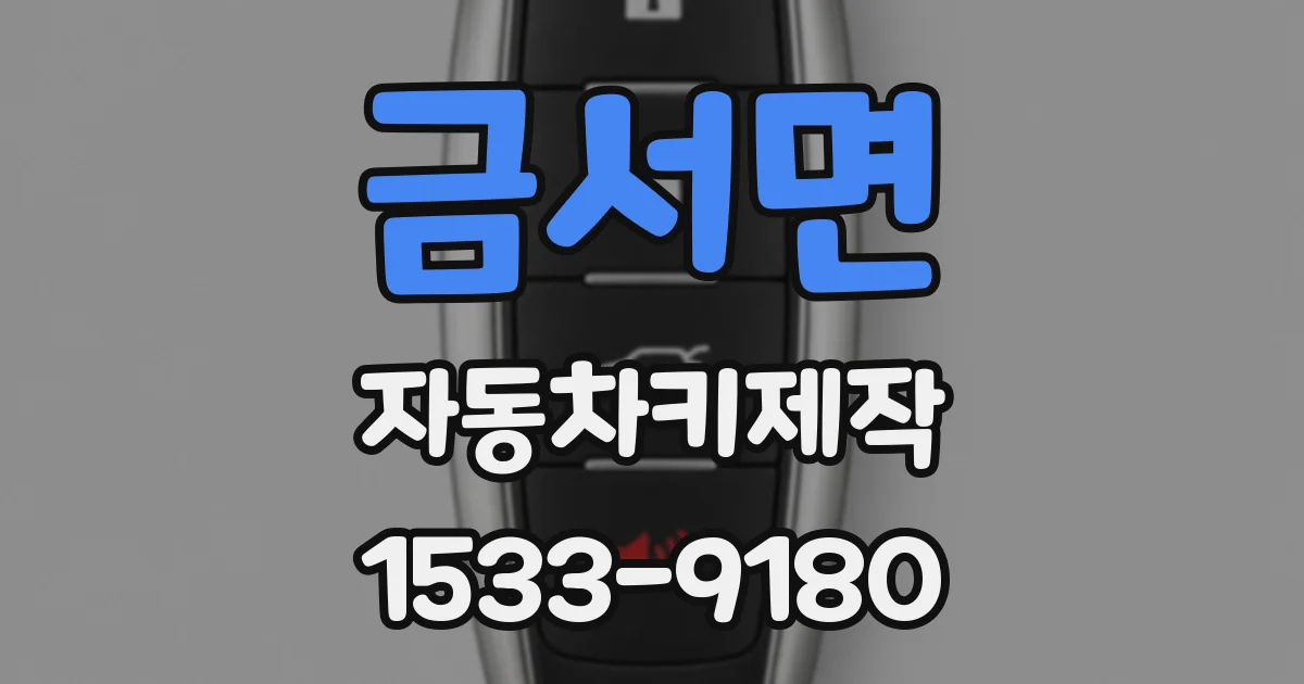 금서면 자동차키제작