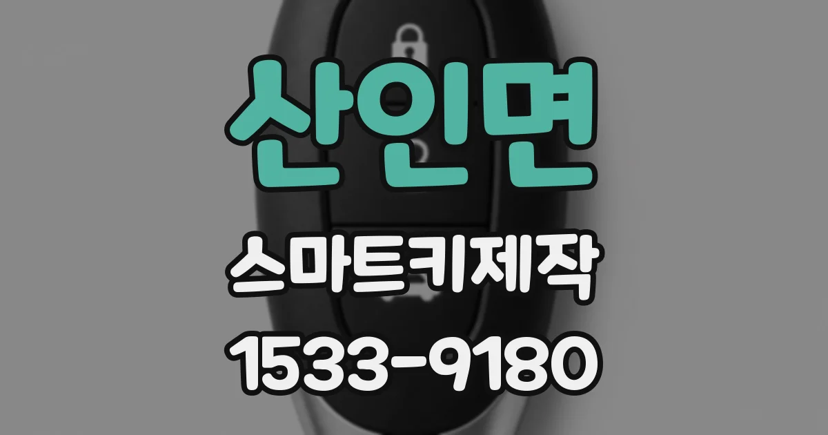 산인면 스마트키제작