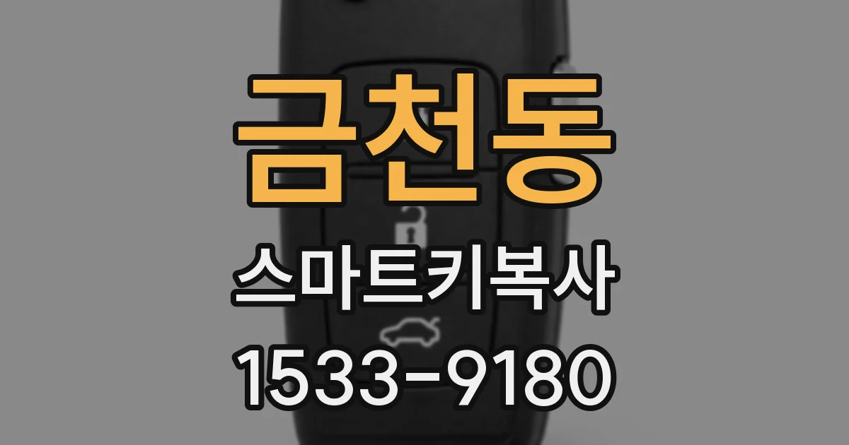 금천동 스마트키복사