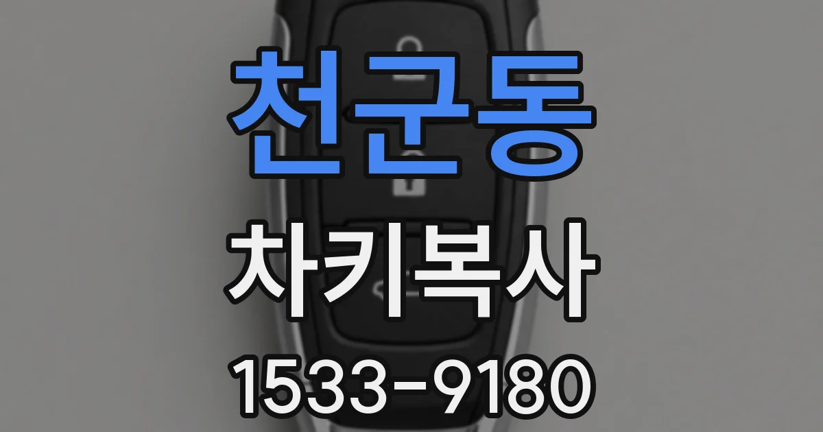천군동 차키복사
