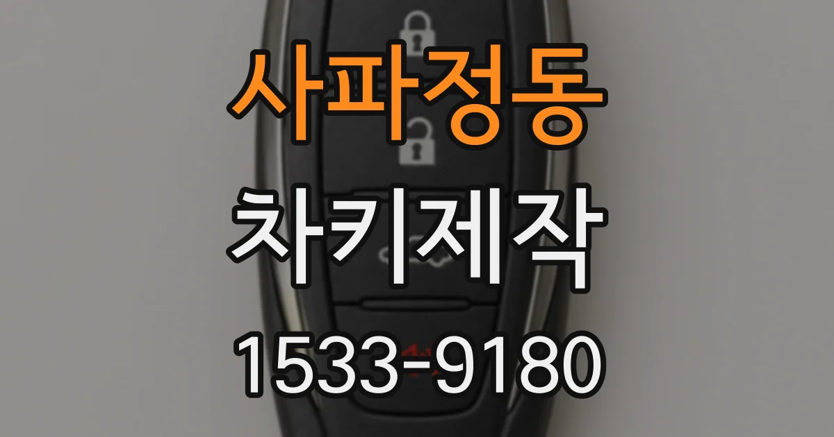 사파정동 차키제작