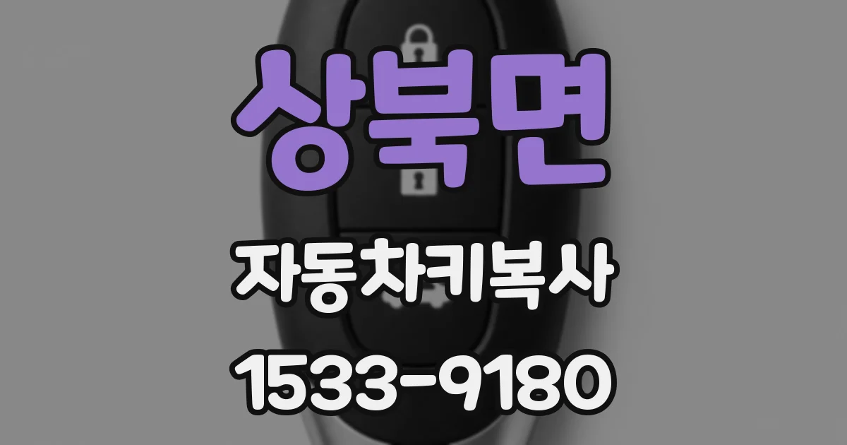 상북면 자동차키복사