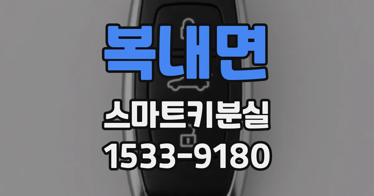 복내면 스마트키분실