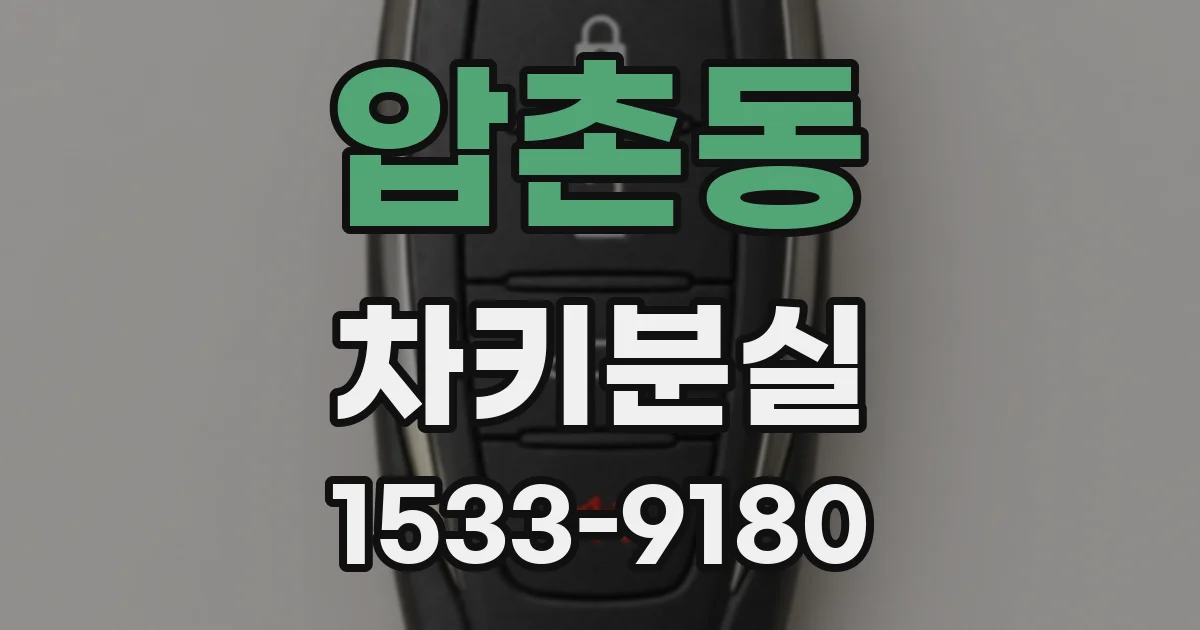 압촌동 차키분실