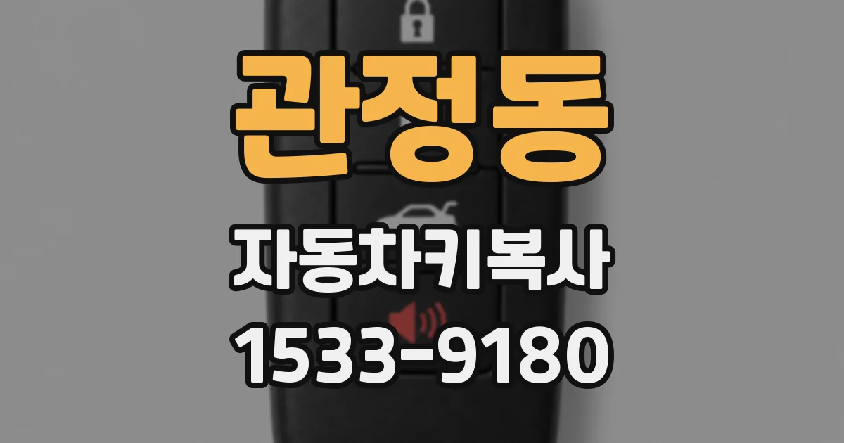 관정동 자동차키복사