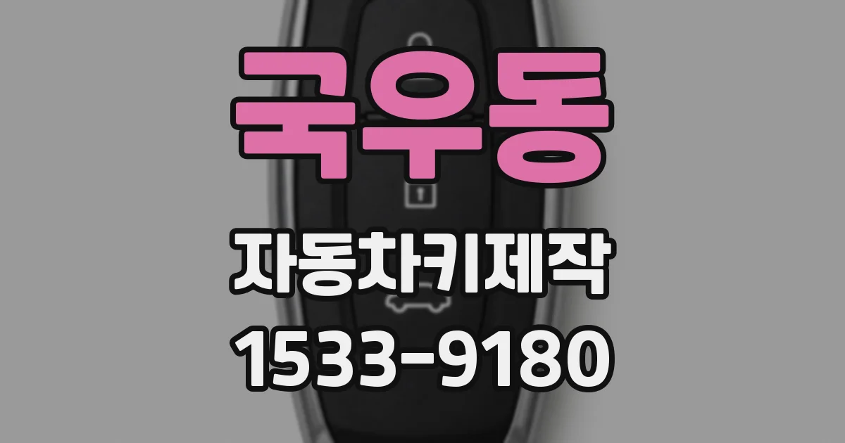 국우동 자동차키제작