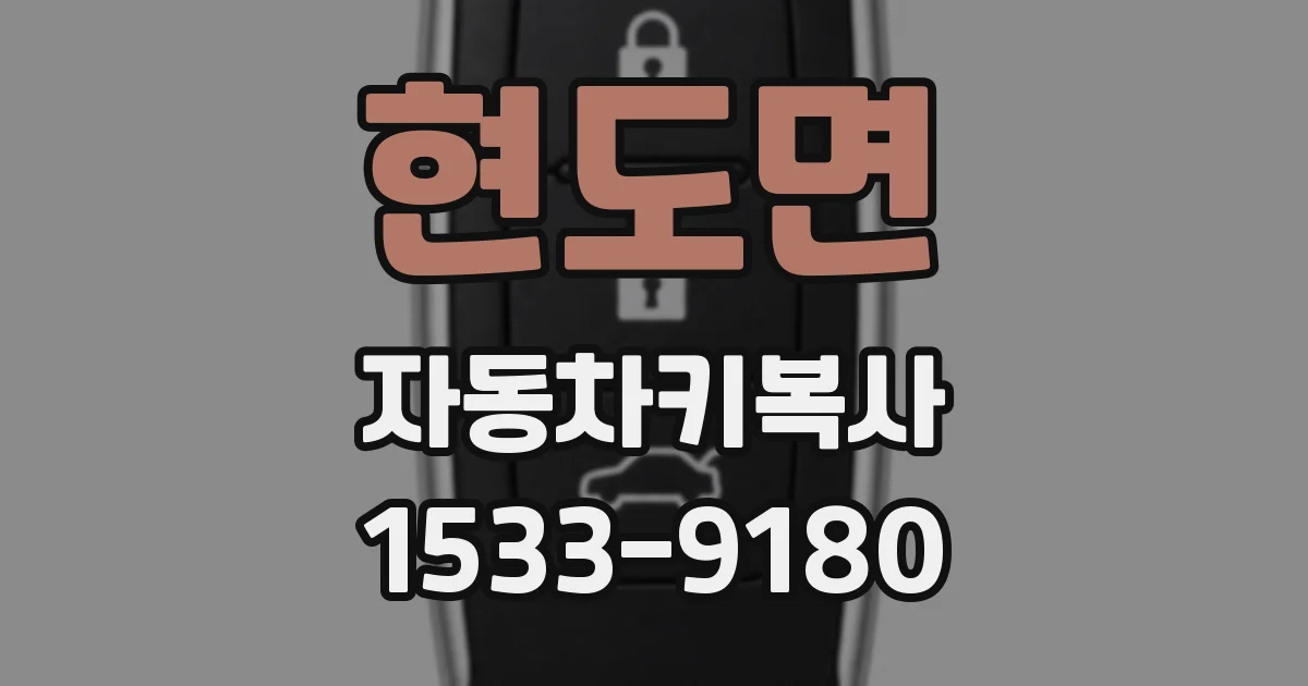 현도면 자동차키복사