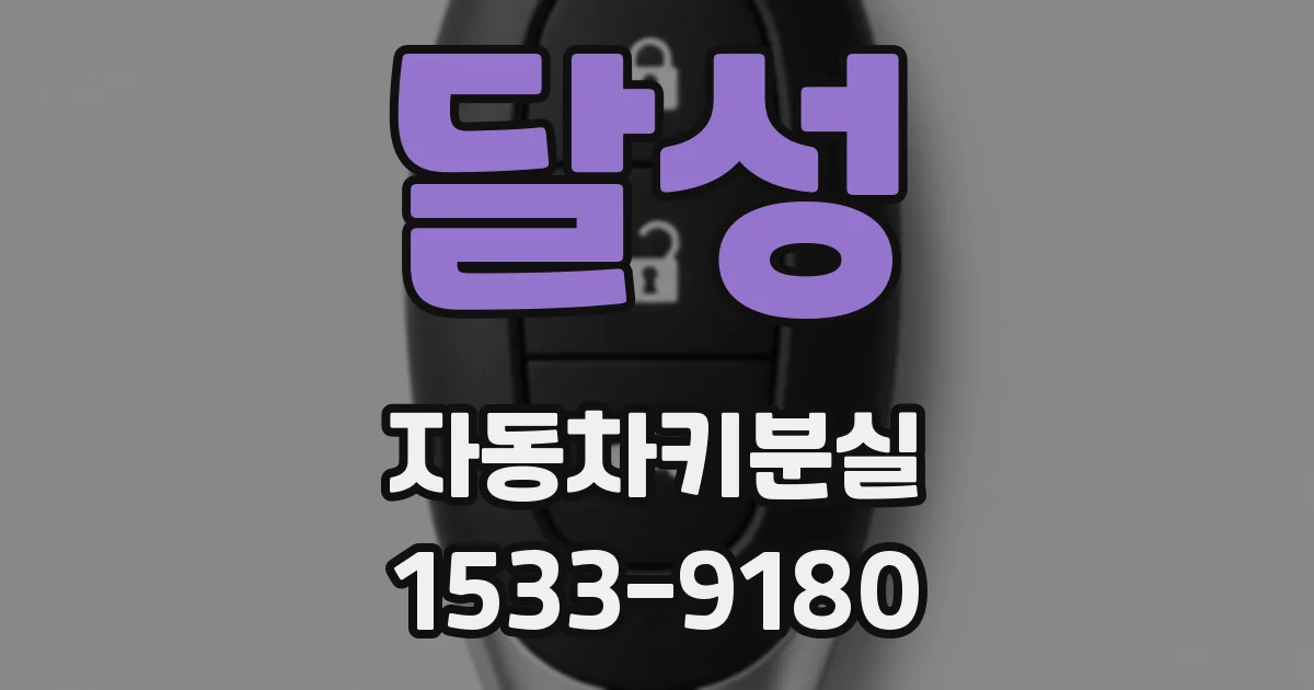 달성 자동차키분실