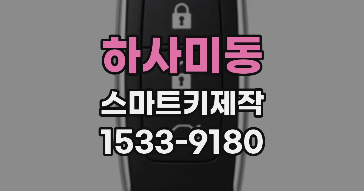 하사미동 스마트키제작