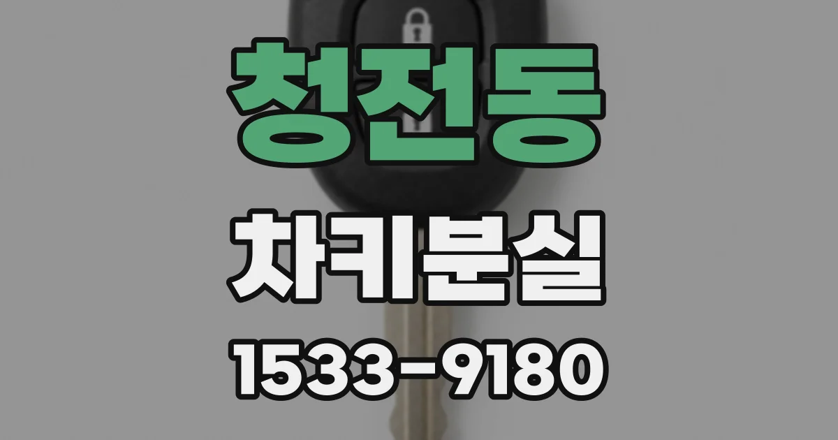 청전동 차키분실