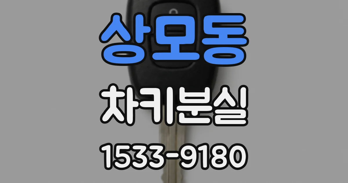 상모동 차키분실