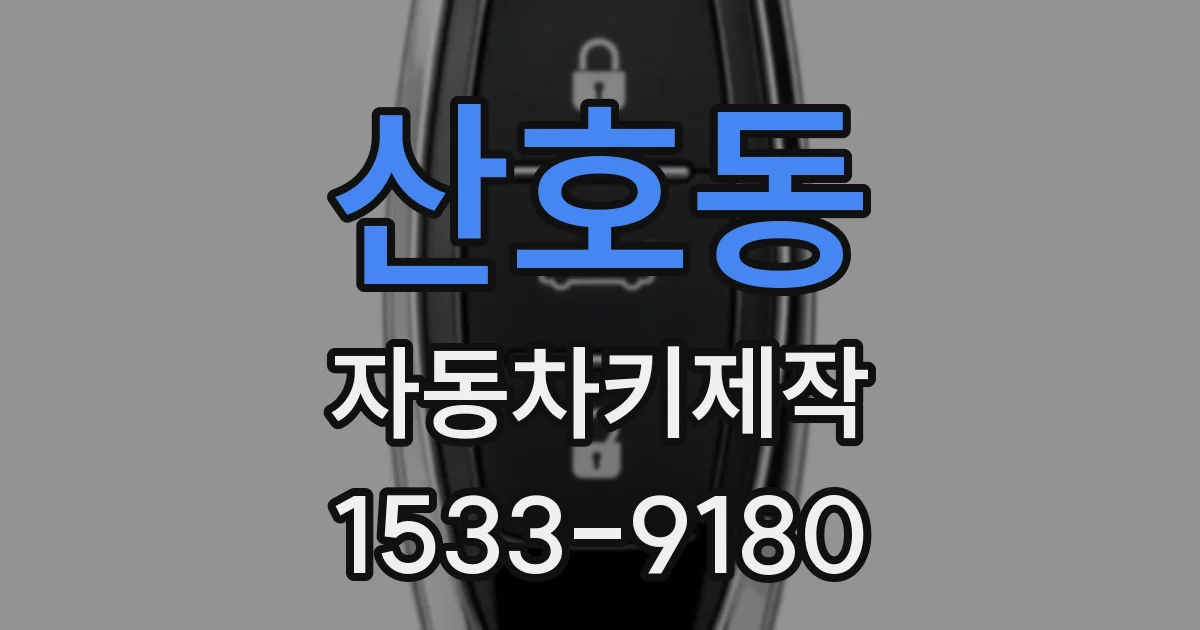 산호동 자동차키제작
