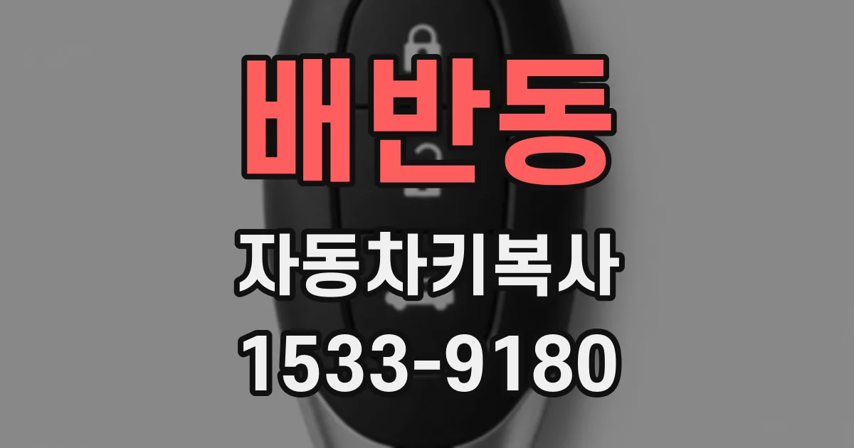 배반동 자동차키복사