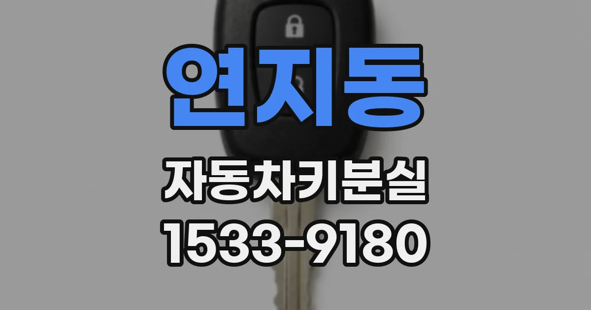 연지동 자동차키분실