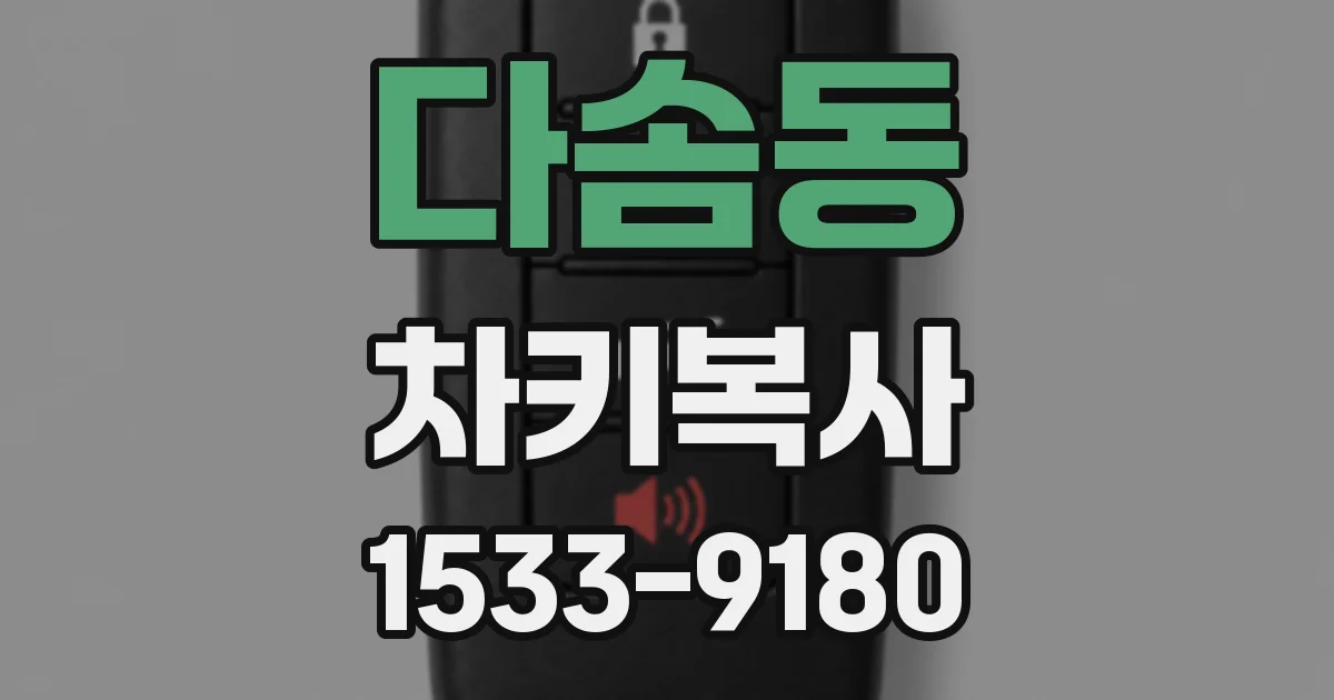 다솜동 차키복사