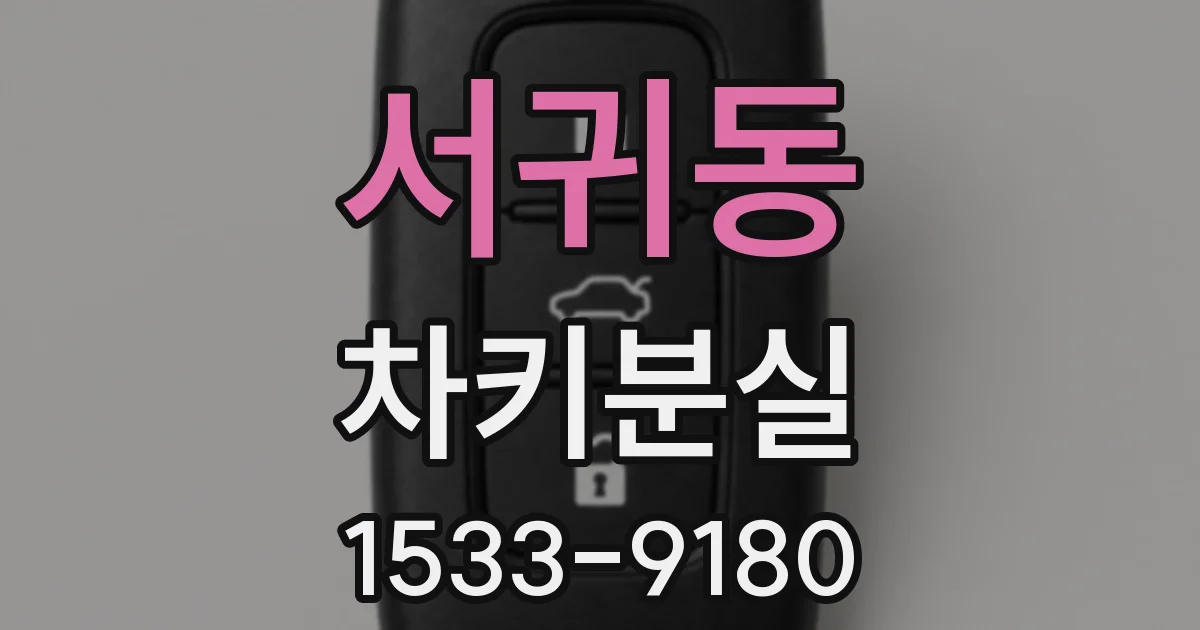 서귀동 차키분실