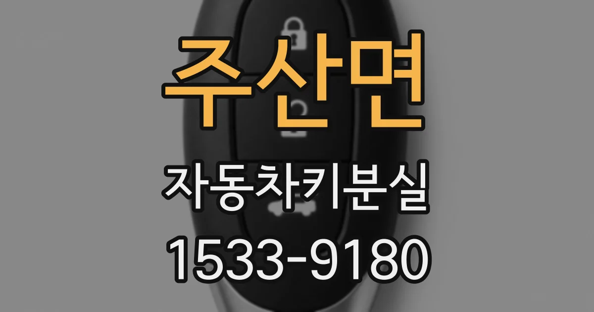 주산면 자동차키분실