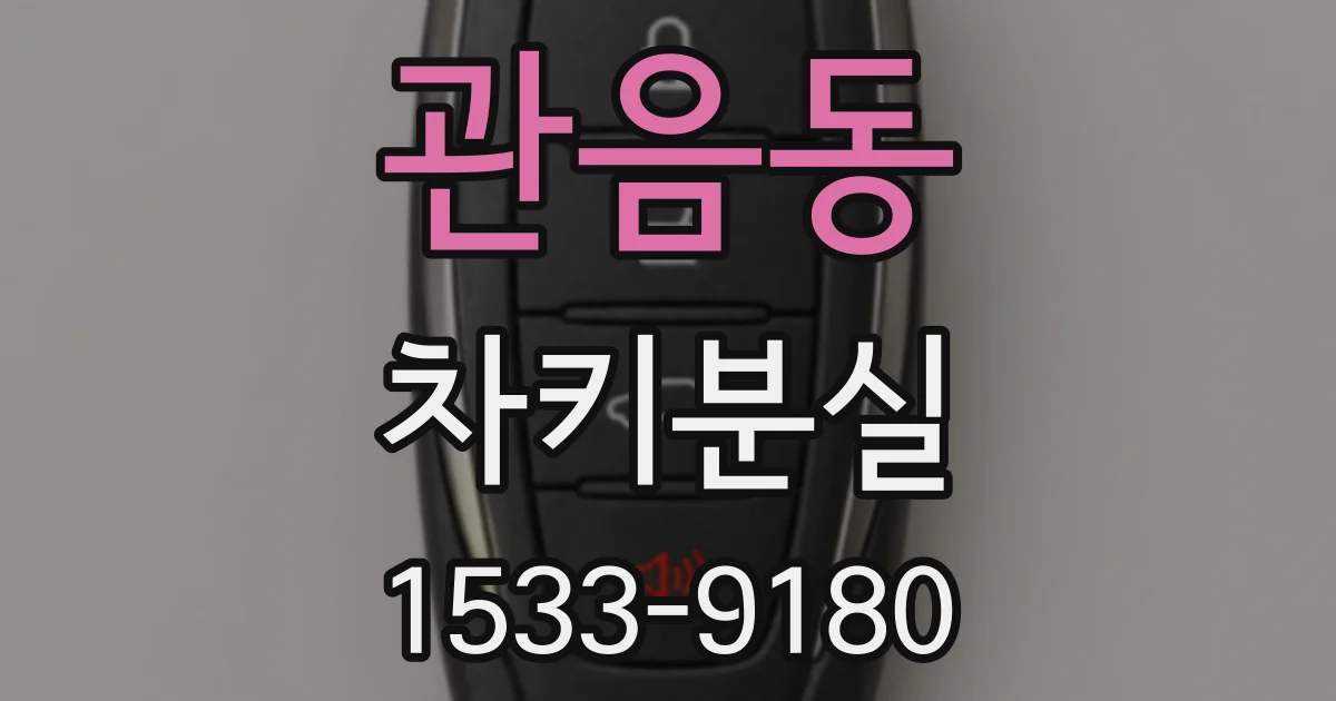 관음동 차키분실