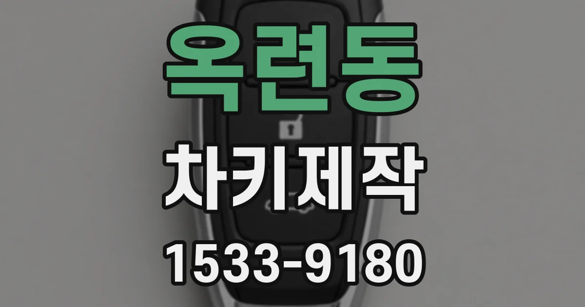 옥련동 차키제작